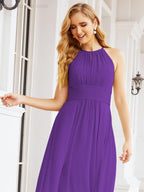 Keyhole Bridesmaid Dresses Sleeveless Formal Evening Party Prom Gowns 28043-numbersea