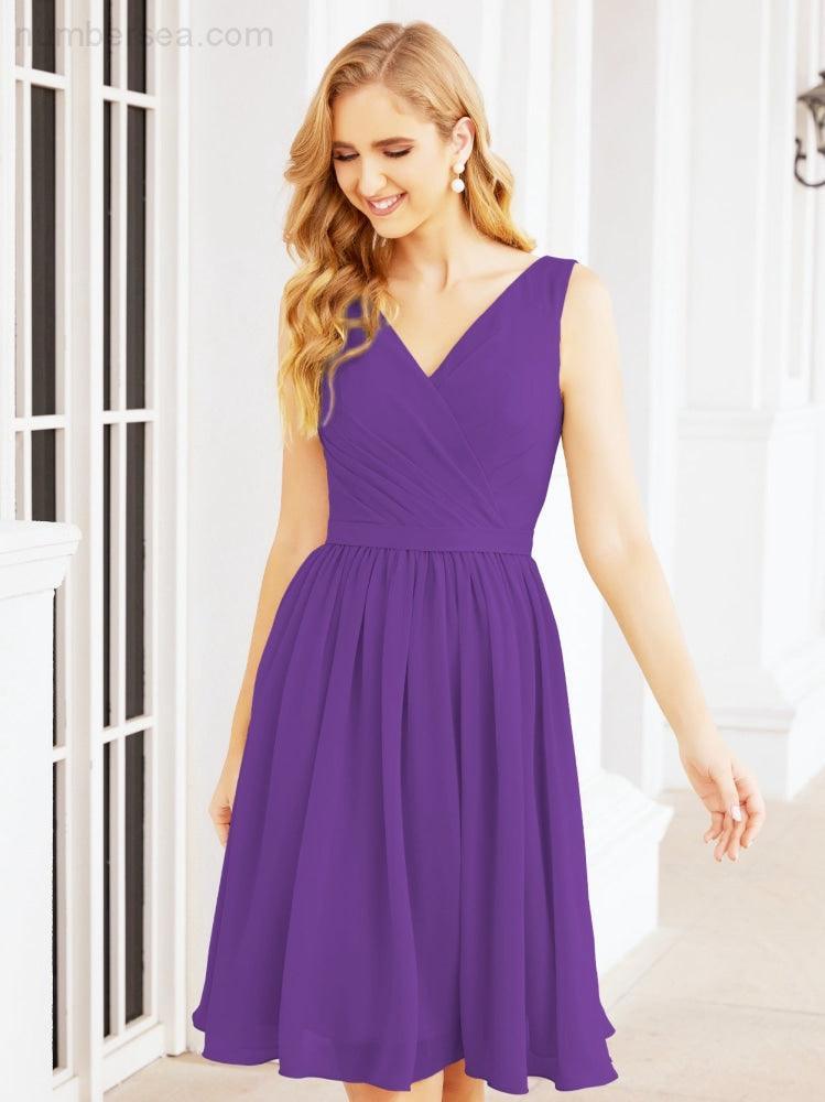 Numbersea Homecoming Dresses Knee Length Skirt V Back 28062