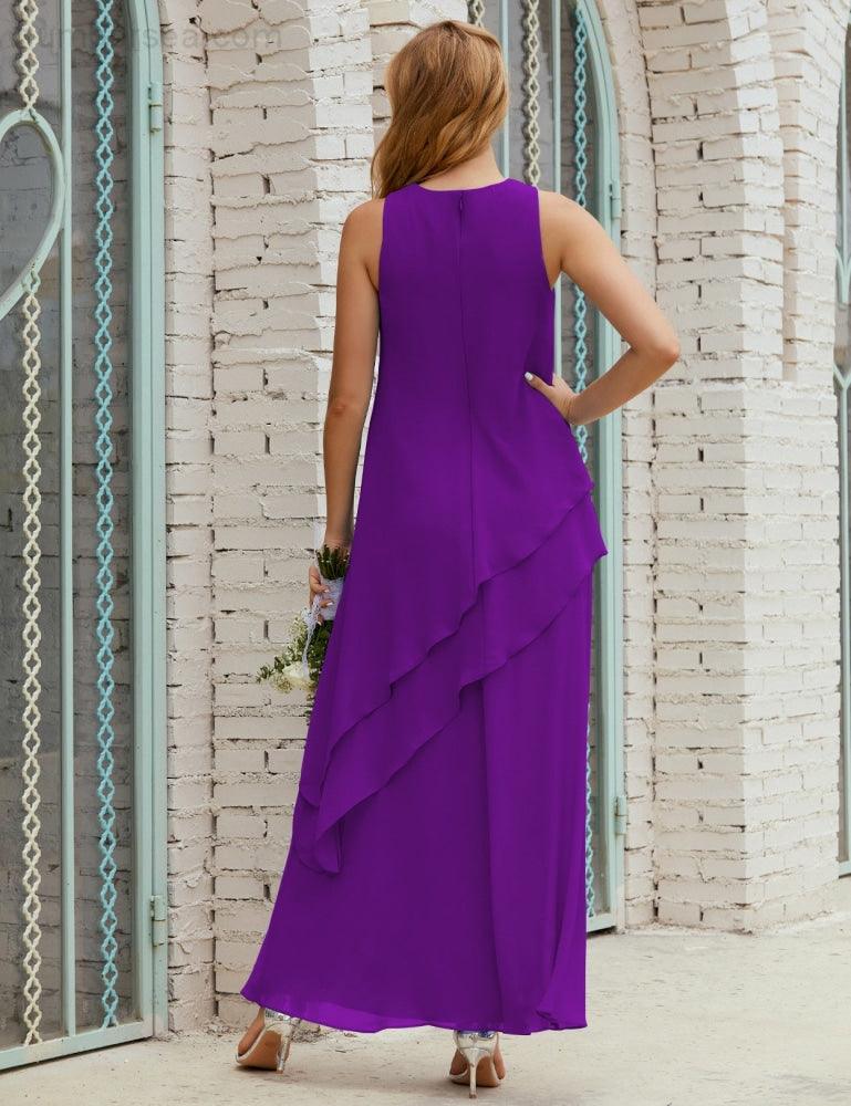 Chiffon Long Plus Size Mother Of Bride Dresses Formal Bridesmaid Prom Gown 28019