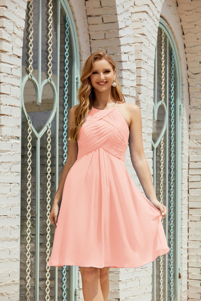 Formal Cocktail Prom Gown Homecoming Dresses 28014 Peach Pink