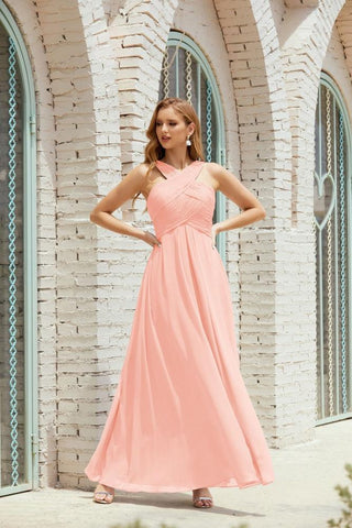 Halter Bridesmaid Dresses Formal Cocktail Prom Gown 28015-numbersea