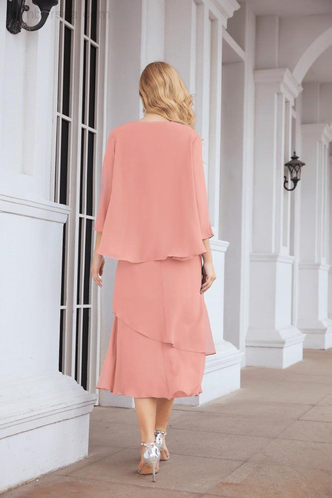 Two-Piece A-Line Mother Of The Bride Dress Formal Party Gown 28072