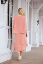 Two-Piece A-Line Mother Of The Bride Dress Formal Party Gown 28072