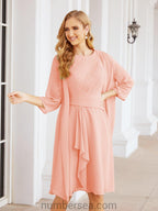 Numbersea Chiffon Mother Of The Bride Dresses Prom Dress For Wedding Guest Casual Pleated 28065