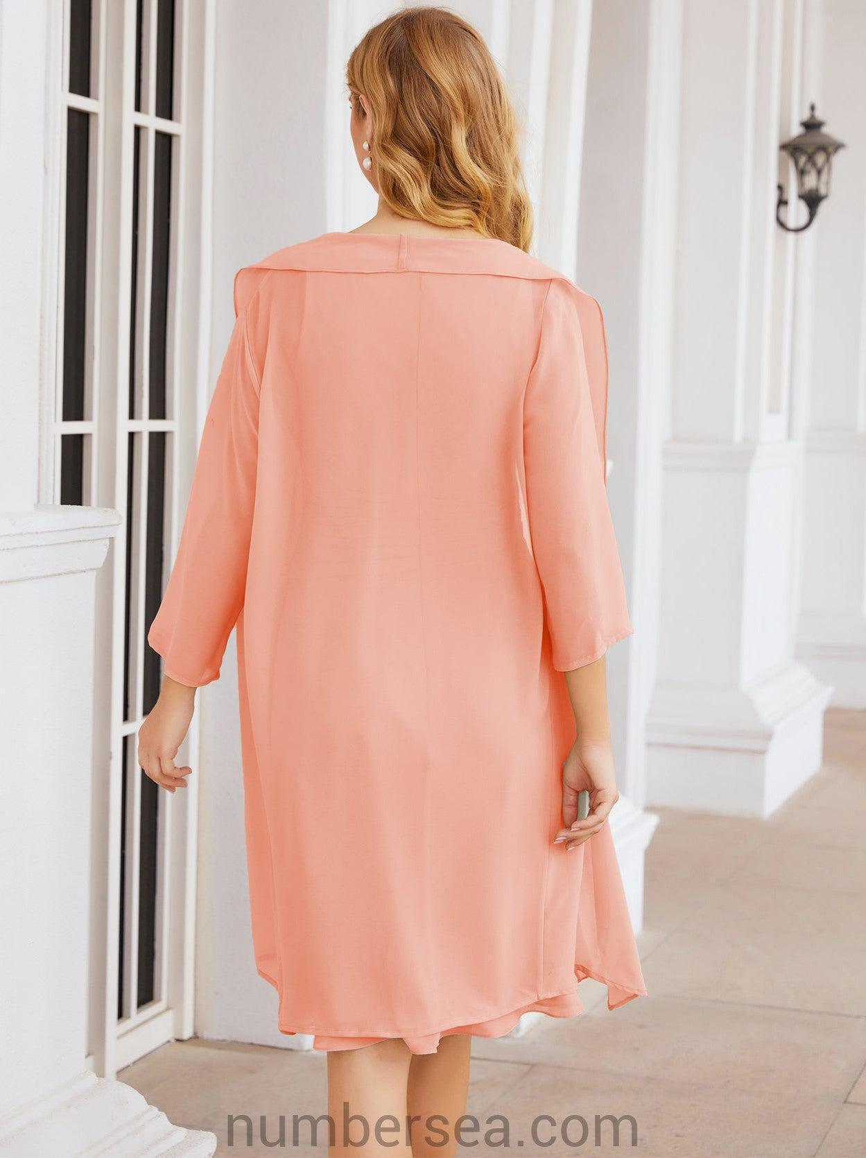 Numbersea Chiffon Mother Of The Bride Dresses Prom Dress For Wedding Guest Casual Pleated 28065