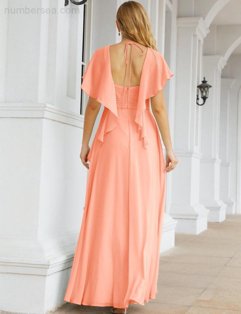 Numbersea Bridesmaid Dresses Backless Formal Prom Gowns for Evening Party Mother of The Bride Dress 28040-numbersea