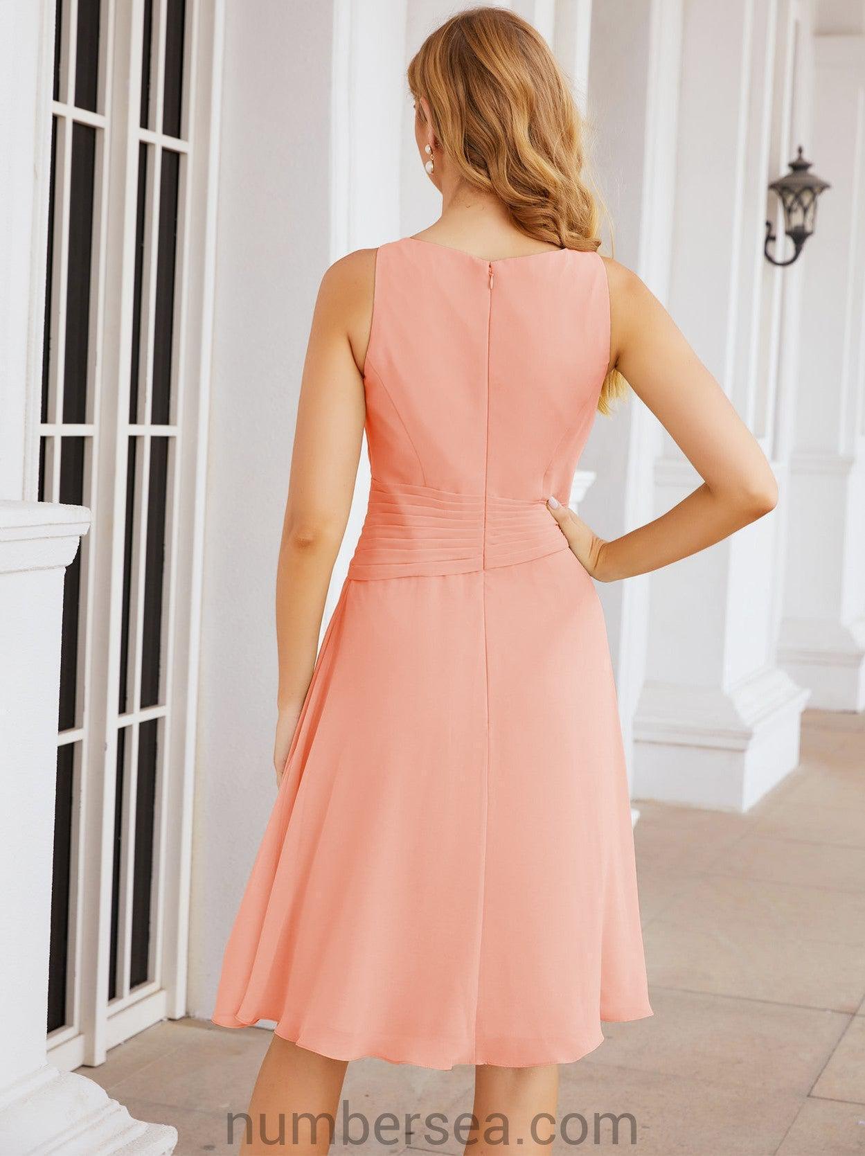 Numbersea Chiffon Mother Of The Bride Dresses Prom Dress For Wedding Guest Casual Pleated 28065