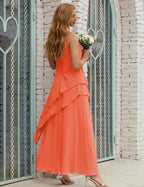 Chiffon Long Plus Size Mother Of Bride Dresses Formal Bridesmaid Prom Gown 28019