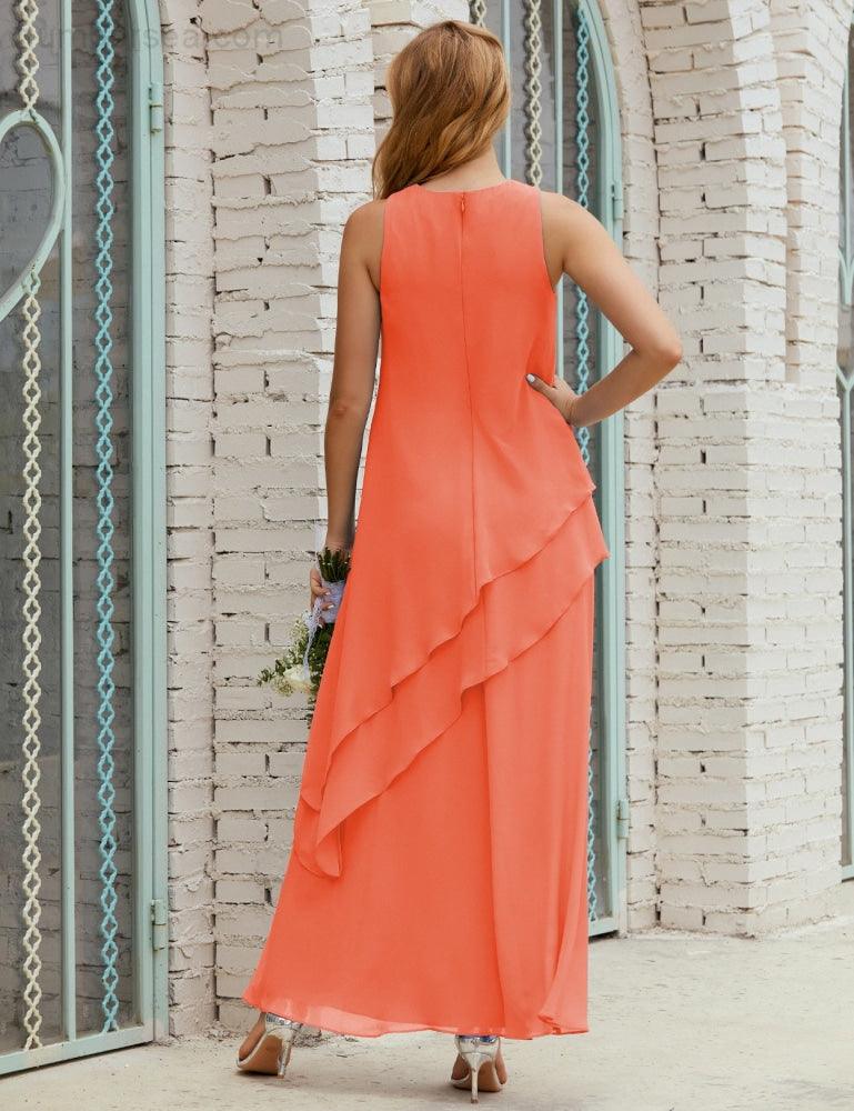 Chiffon Long Plus Size Mother Of Bride Dresses Formal Bridesmaid Prom Gown 28019