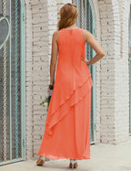 Chiffon Long Plus Size Mother Of Bride Dresses Formal Bridesmaid Prom Gown 28019