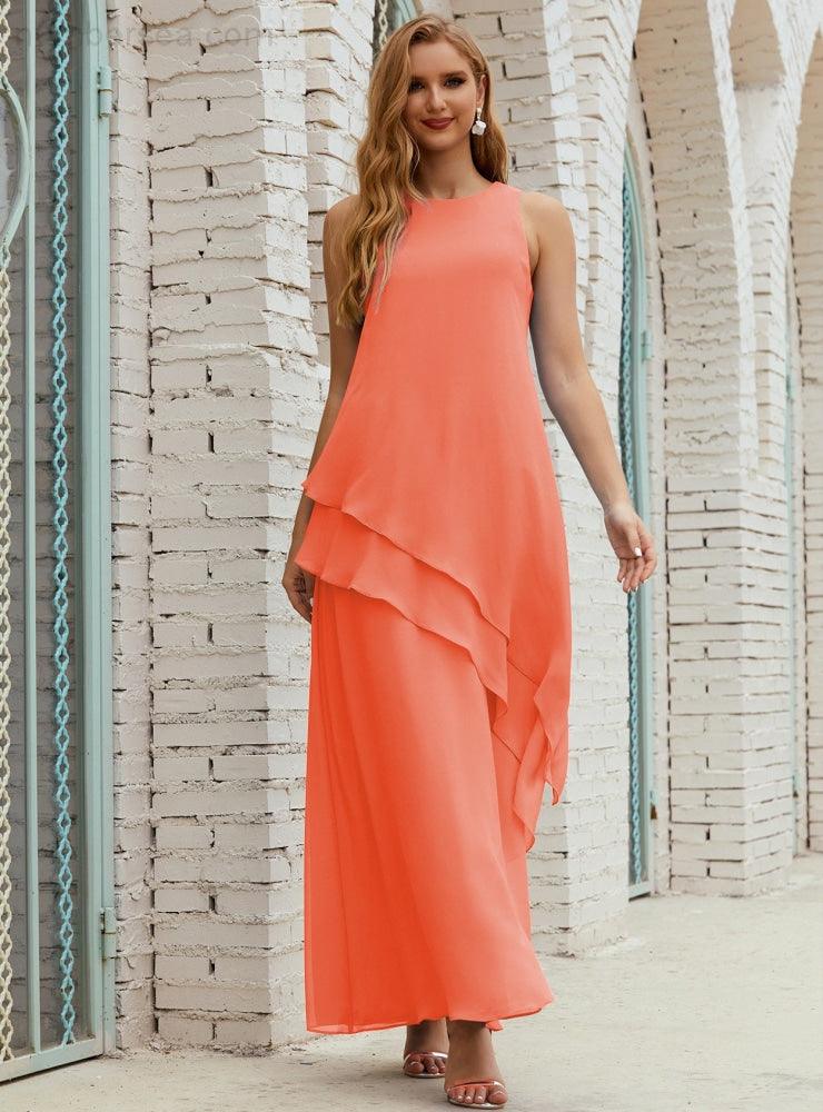 Chiffon Long Plus Size Mother Of Bride Dresses Formal Bridesmaid Prom Gown 28019