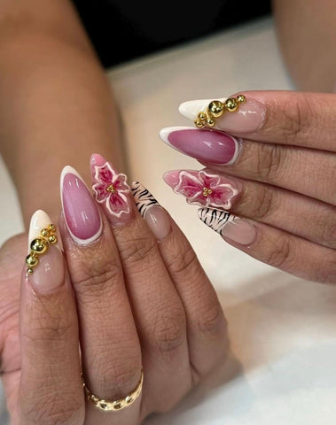 Wild Orchid Handmade gel false nails press on nails