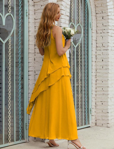 Chiffon Long Plus Size Mother Of Bride Dresses Formal Bridesmaid Prom Gown 28019