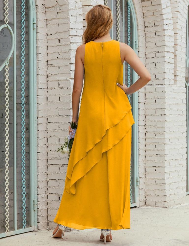 Chiffon Long Plus Size Mother Of Bride Dresses Formal Bridesmaid Prom Gown 28019