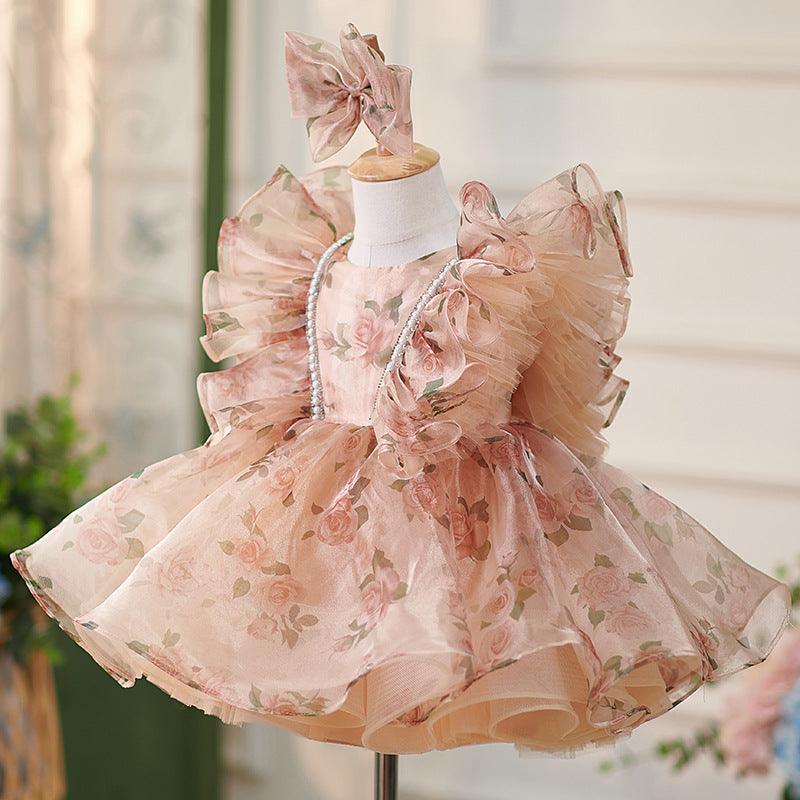 Organza Geburtstagsparty Baby Mädchen Kleid 