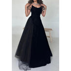 Vestido de fiesta de graduación de noche sin mangas de corte A 