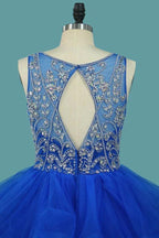 Vestidos de quinceañera de tul con escote en V y corte A