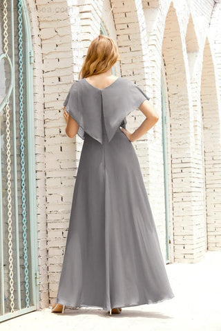 Numbersea Mother Of The Bride Dresses Plus Size V-Neck Floor Length Formal Prom Dress For Wedding