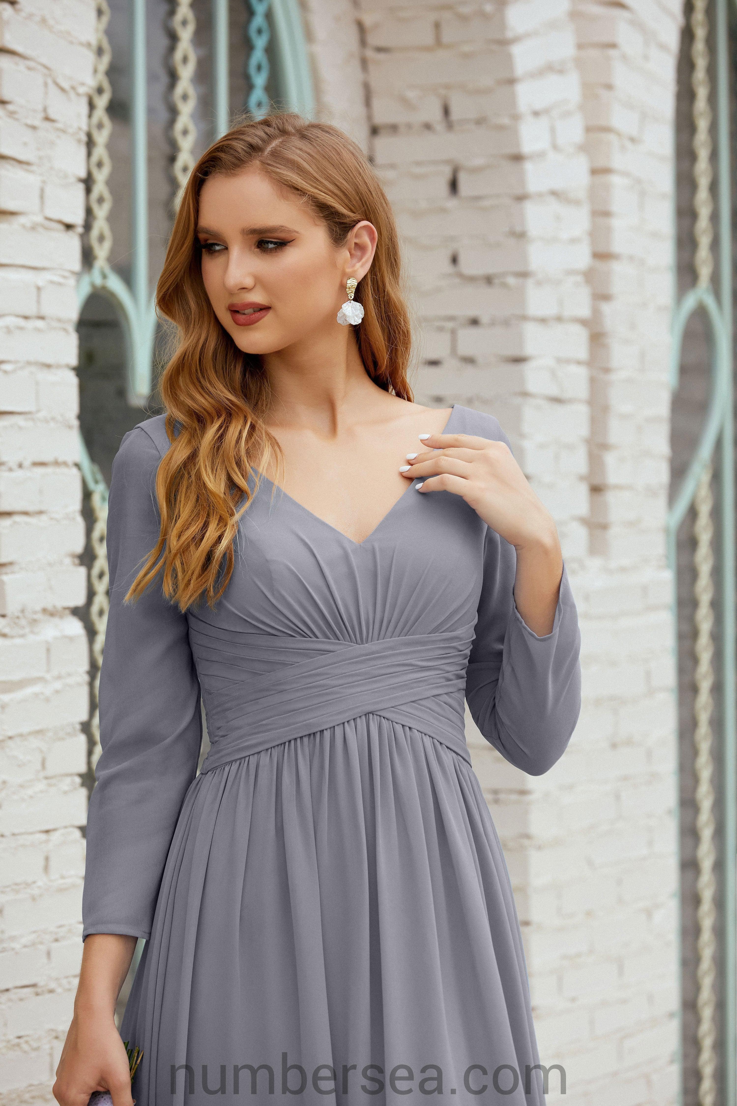 Numbersea Bridesmaid Dress Chiffon Formal Party Dress Evening Dress 28016-numbersea