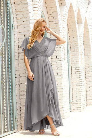Numbersea Mother Of The Bride Dresses Plus Size V-Neck Floor Length Formal Prom Dress For Wedding