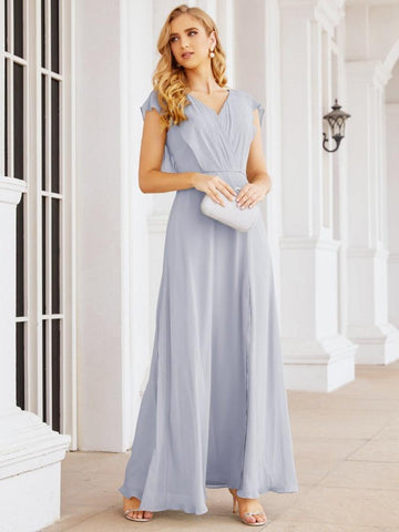 Numbersea Bridesmaid Dresses Cape Formal Prom Dress Open Back Gowns for Mother of The Bride 28058-numbersea