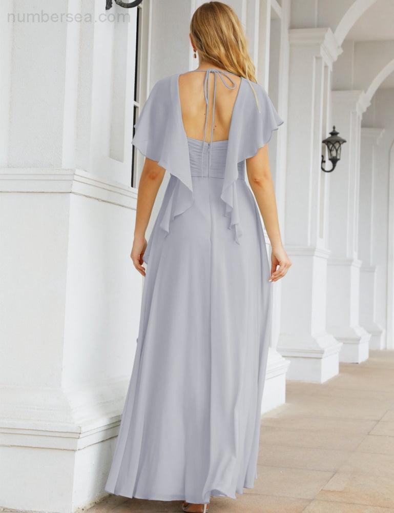 Numbersea Bridesmaid Dresses Backless Formal Prom Gowns for Evening Party Mother of The Bride Dress 28040-numbersea