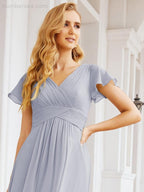 Numbersea Formal Prom Gowns for Mother of The Bride Cap Sleeves Bridesmaid Dress 28047-numbersea