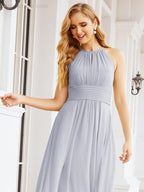 Keyhole Bridesmaid Dresses Sleeveless Formal Evening Party Prom Gowns 28043-numbersea