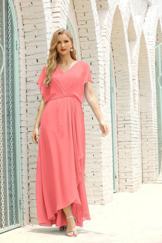 Numbersea Mother Of The Bride Dresses Plus Size V-Neck Floor Length Formal Prom Dress For Wedding