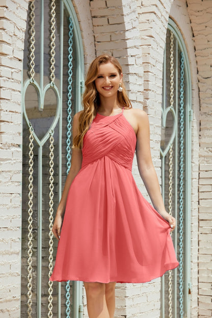 Formal Cocktail Prom Gown Homecoming Dresses 28014 Coral Pink