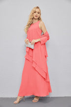 Mother of Bride Dresses with Open Front Lightweight Cardigan Formal Prom Gown 28081-numbersea