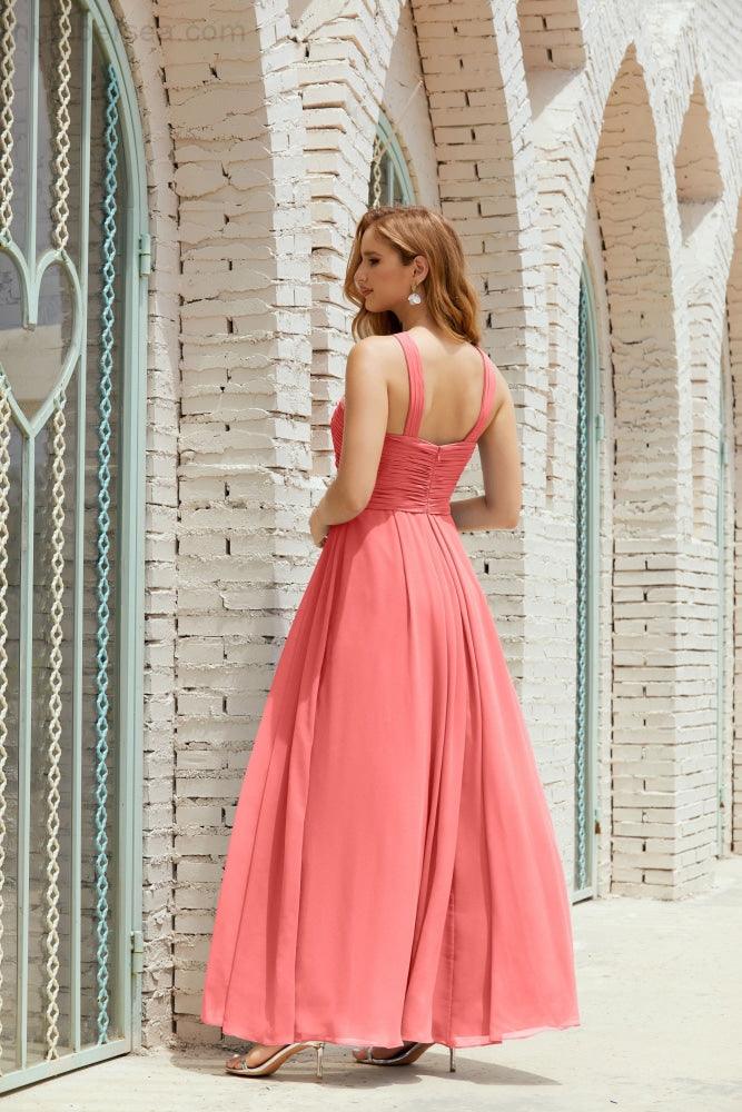 Halter Bridesmaid Dresses Formal Cocktail Prom Gown 28015-numbersea