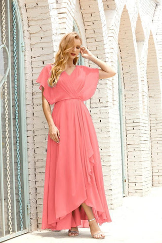 Numbersea Mother Of The Bride Dresses Plus Size V-Neck Floor Length Formal Prom Dress For Wedding