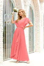 Numbersea Mother Of The Bride Dresses Plus Size V-Neck Floor Length Formal Prom Dress For Wedding