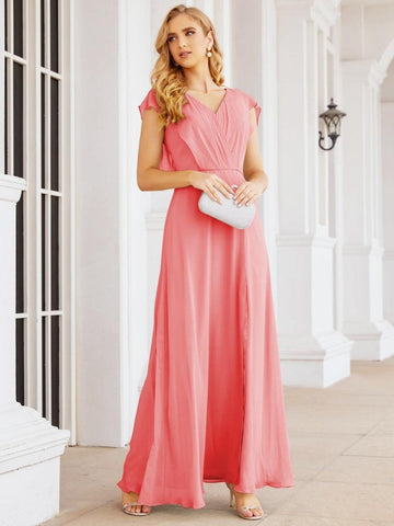 Numbersea Bridesmaid Dresses Cape Formal Prom Dress Open Back Gowns for Mother of The Bride 28058-numbersea
