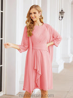 Numbersea Chiffon Mother Of The Bride Dresses Prom Dress For Wedding Guest Casual Pleated 28065