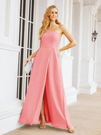 Numbersea Women's One Shoulder Formal Prom Gowns for Mother of The Bride Side Slit Bridesmaid Dresses 28052-numbersea