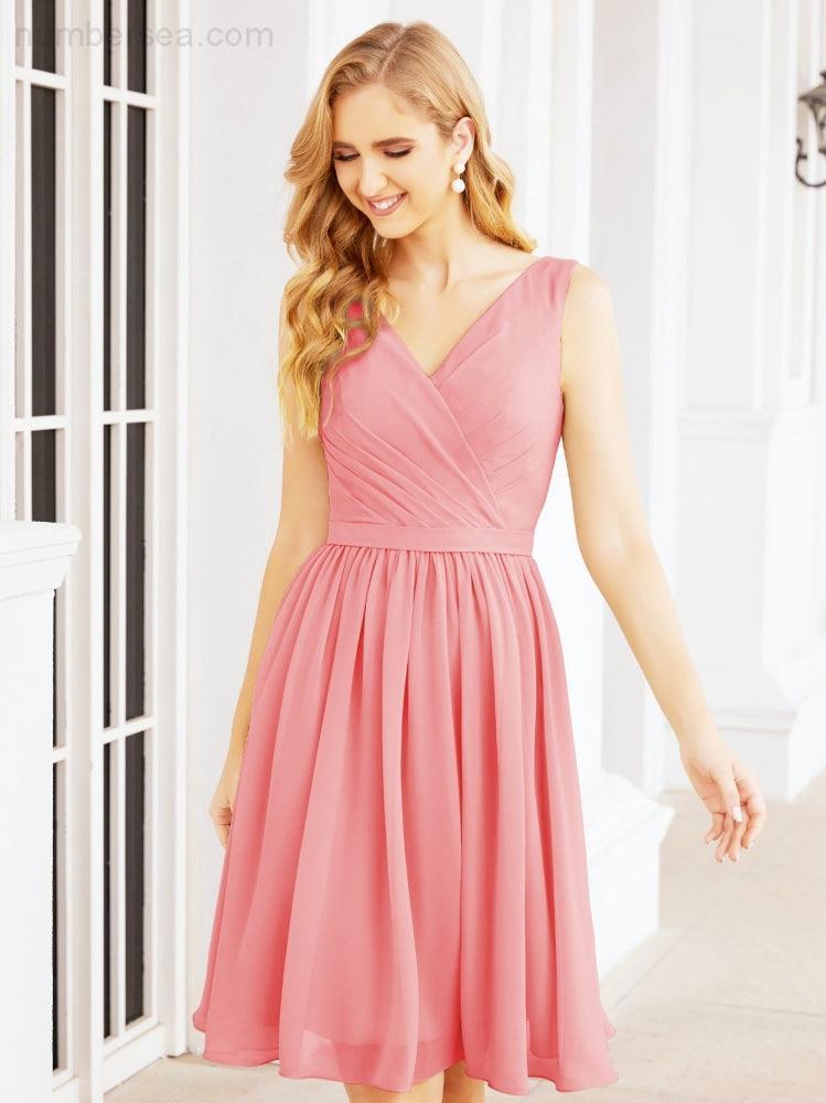 Numbersea Homecoming Dresses Knee Length Skirt V Back 28062