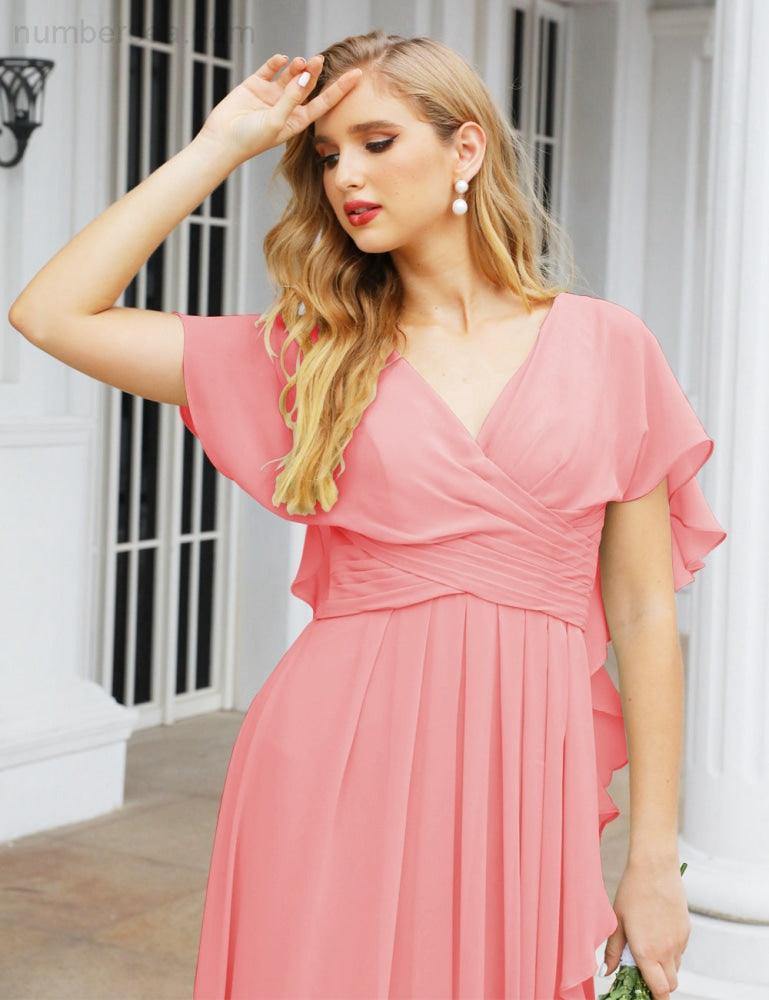 Numbersea Bridesmaid Dresses Backless Formal Prom Gowns for Evening Party Mother of The Bride Dress 28040-numbersea