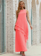 Chiffon Long Plus Size Mother Of Bride Dresses Formal Bridesmaid Prom Gown 28019