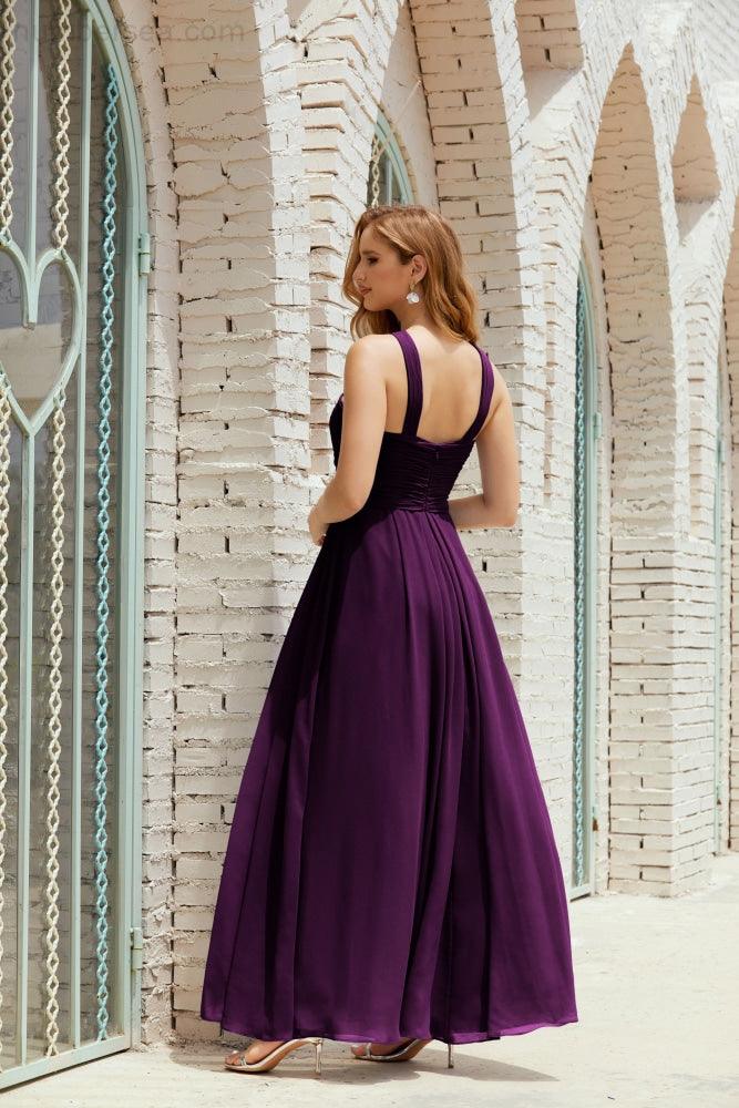 Halter Bridesmaid Dresses Formal Cocktail Prom Gown 28015-numbersea