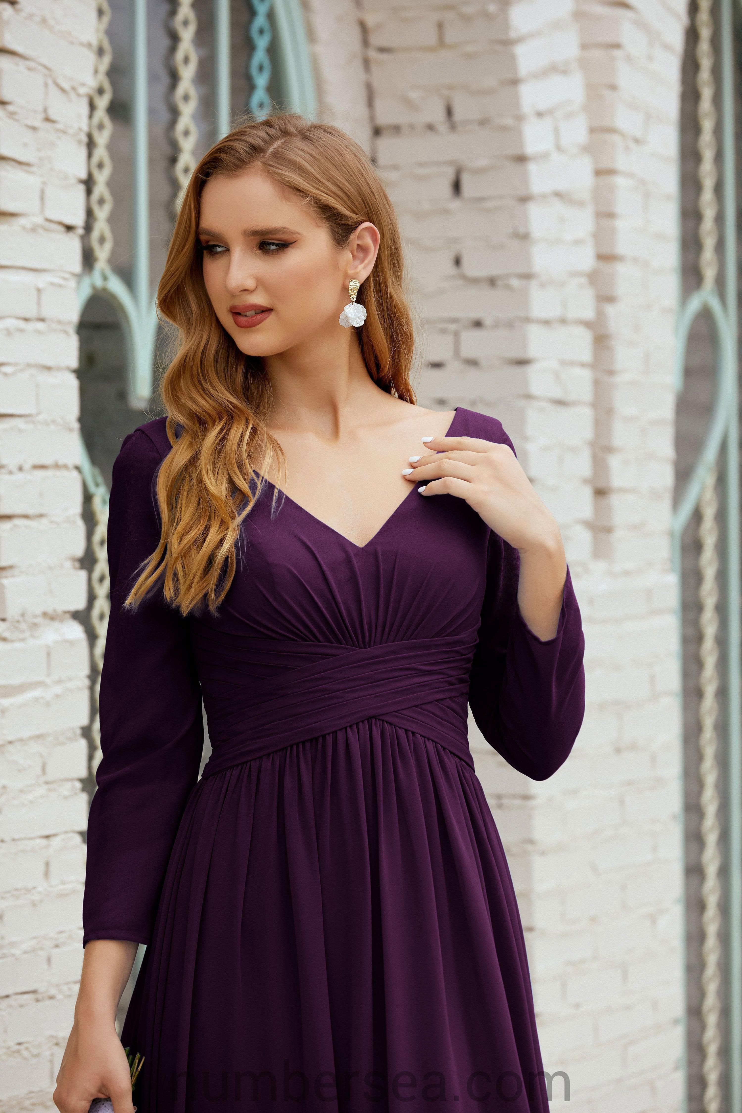 Numbersea Bridesmaid Dress Chiffon Formal Party Dress Evening Dress 28016-numbersea