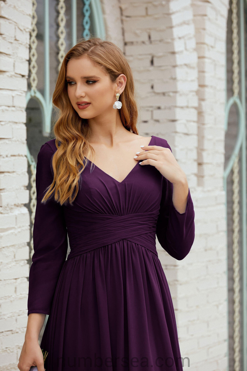 Numbersea Bridesmaid Dress Chiffon Formal Party Dress Evening Dress 28016-numbersea