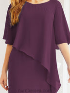 Numbersea Formal Party Gown Dress Long Chiffon Mother Of The Bride Dresses With Ruffle Cape 28026