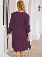 Numbersea Chiffon Mother Of The Bride Dresses Prom Dress For Wedding Guest Casual Pleated 28065