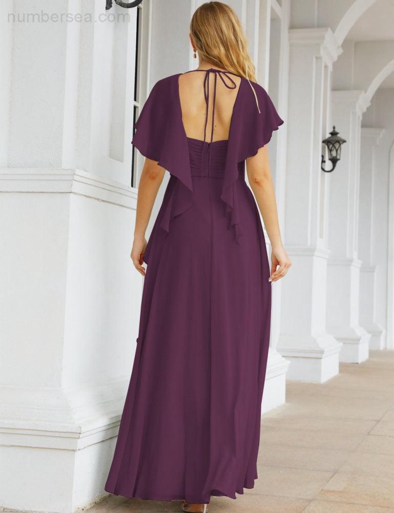 Numbersea Bridesmaid Dresses Backless Formal Prom Gowns for Evening Party Mother of The Bride Dress 28040-numbersea