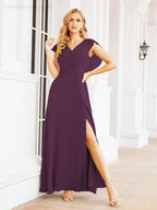 Numbersea Bridesmaid Dresses Cape Formal Prom Dress Open Back Gowns for Mother of The Bride 28058-numbersea