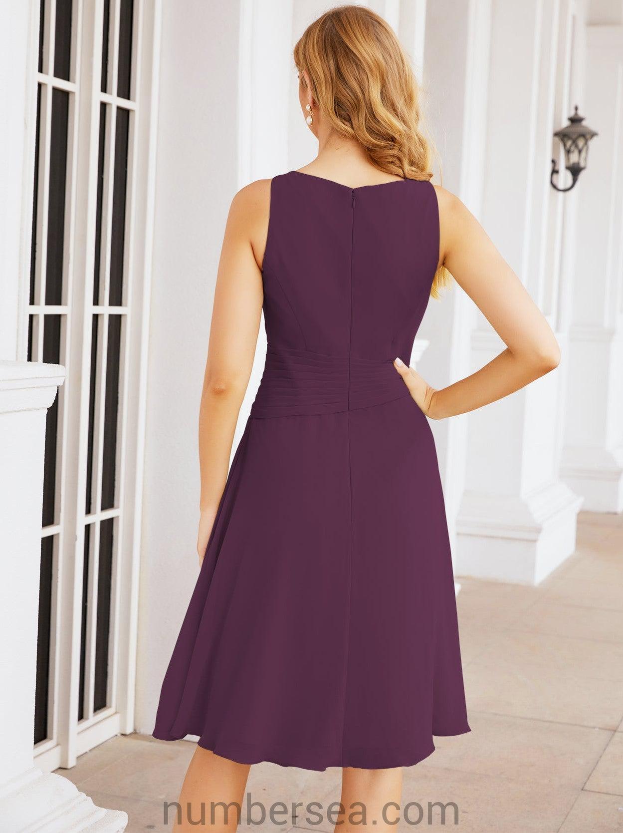 Numbersea Chiffon Mother Of The Bride Dresses Prom Dress For Wedding Guest Casual Pleated 28065