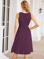 Numbersea Chiffon Mother Of The Bride Dresses Prom Dress For Wedding Guest Casual Pleated 28065