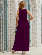 Chiffon Long Plus Size Mother Of Bride Dresses Formal Bridesmaid Prom Gown 28019